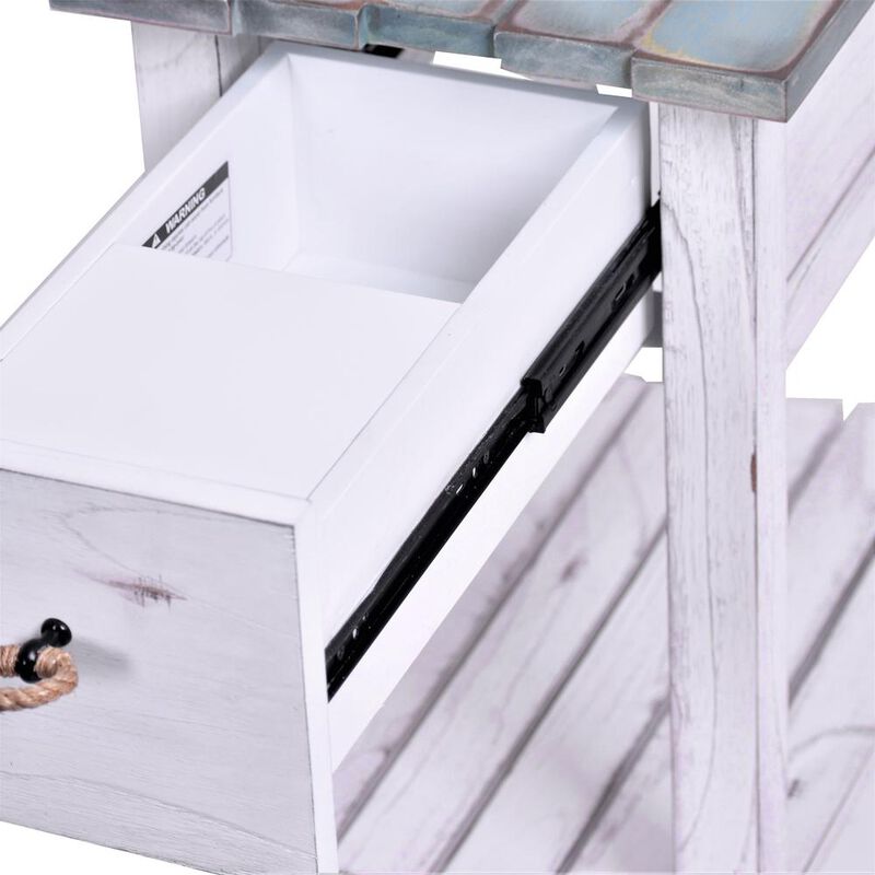 Sea Winds Coastal Furniture Picket Fence Chairside Table