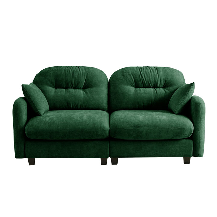 TATEUS Loveseat Cloud Sectional Sofa &ndash; Chenille Fabric, Tufted Backrest & Ergonomic Design