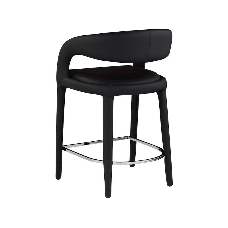 Meridian Furniture Sylvester Vegan Leather Stool