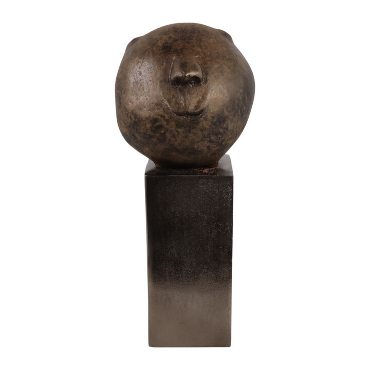 17x7" Smiley Head On Pedestal