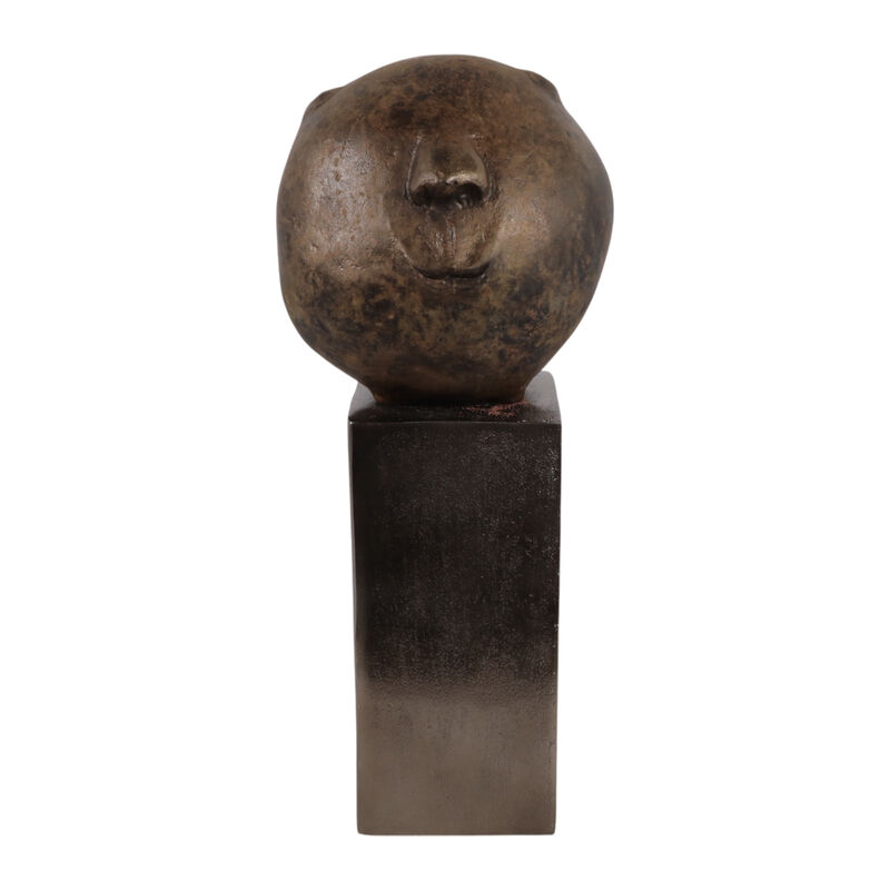 17x7" Smiley Head On Pedestal image number 0