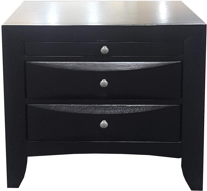 Durable Solid Wood 3-Drawer Nightstand for Bedroom Storage