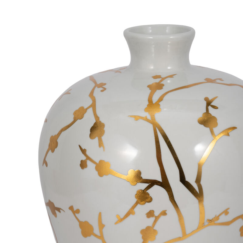 Cer 15"h, Vase W/ Gold Decal image number 3