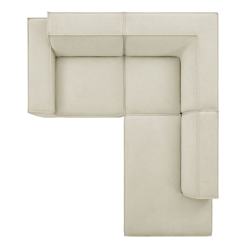 Restore 3-Piece Performance Fabric Upholstered Modular L-Shaped Sectional Sofa image number 6
