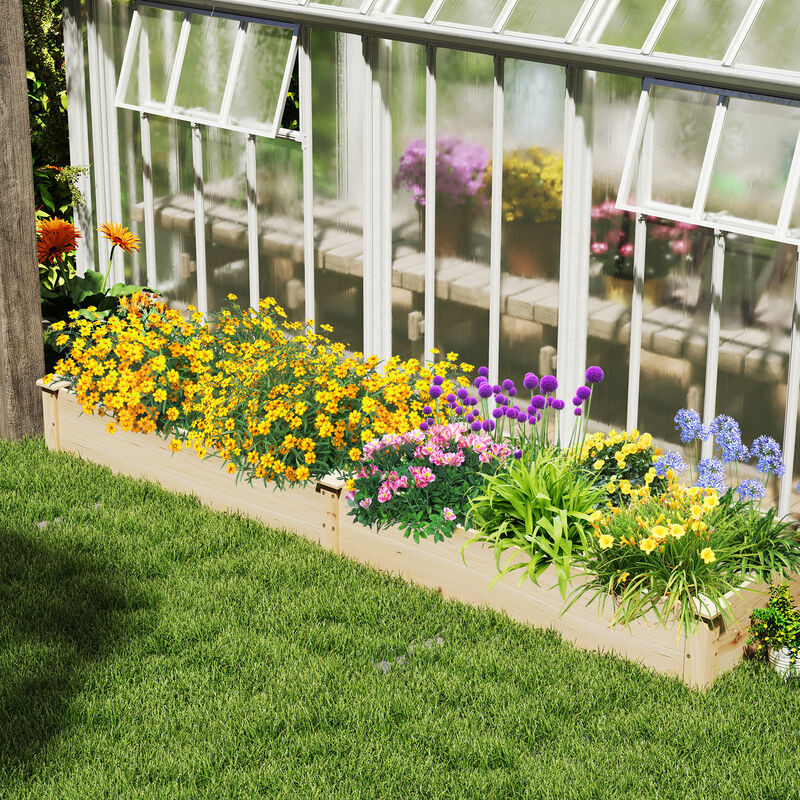 Raised Garden Bed with 2 Planter Boxes and Dividers for Organized and Efficient Outdoor Gardening