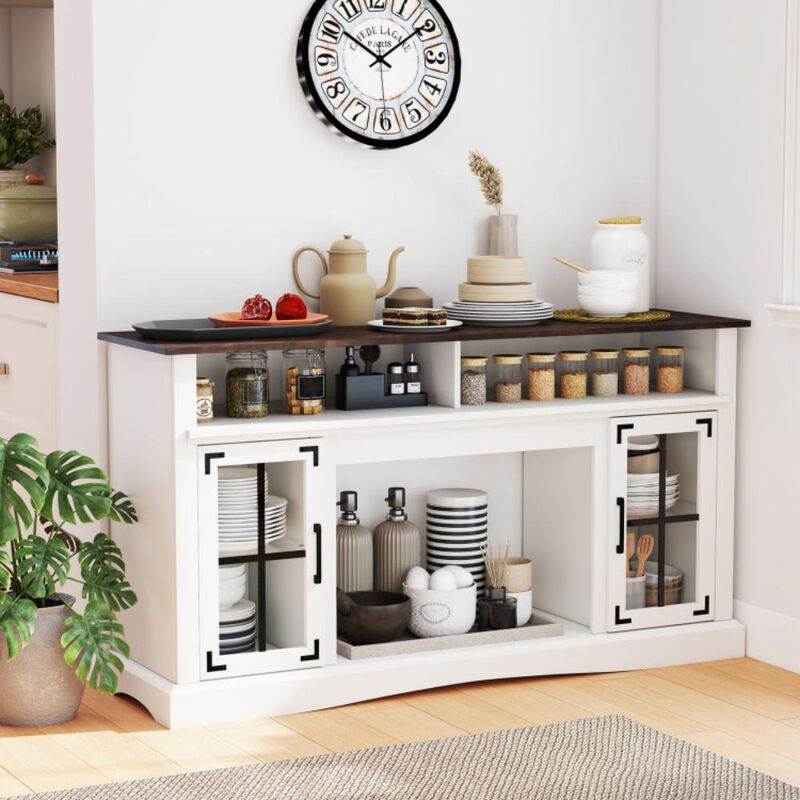 Hivvago TV Stand with LED Lights and Remote Control