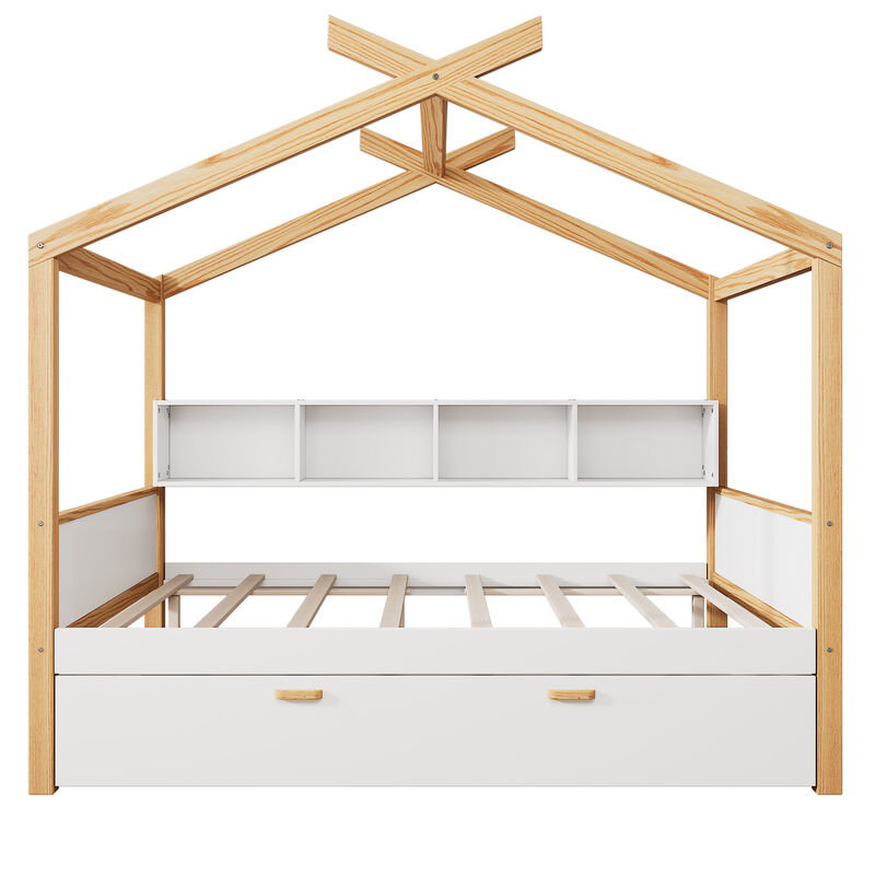 Merax House Bed Frame with 2 Storage Drawers