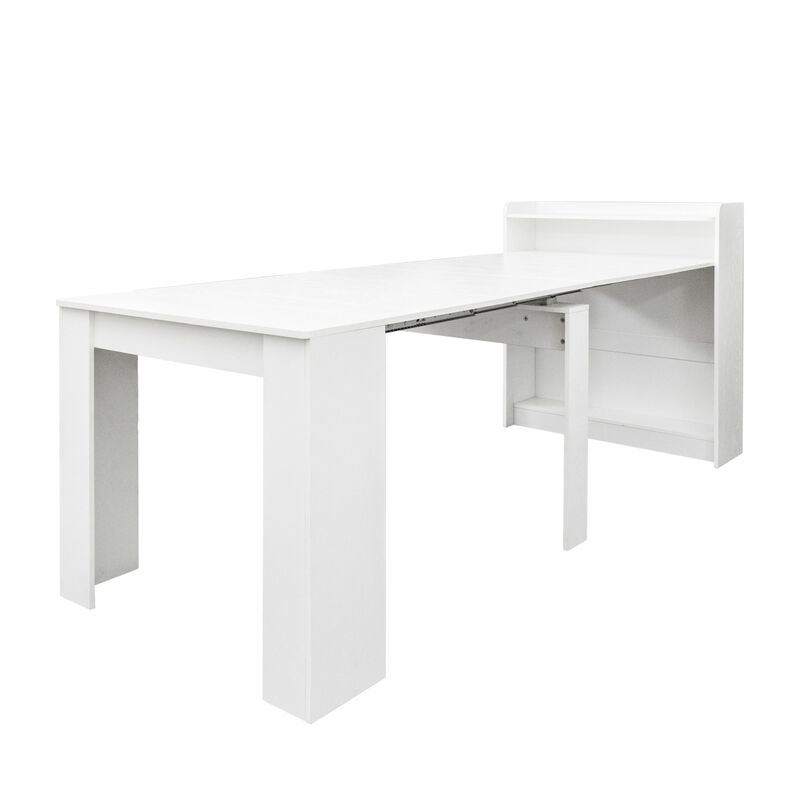 Clihome Modern Extendable Dining Table with Storage