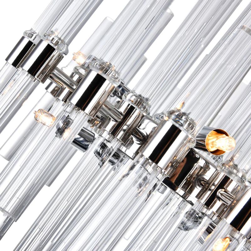 Miroir 8 Light Chandelier With Polished Nickel Finish