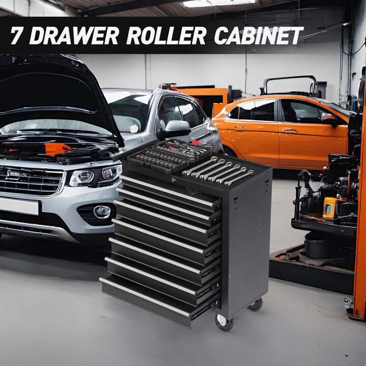 ELEMENT ACE Rolling 7-Drawer Multifunctional Tool Chest Storage Cart Mechanic Tool Box for Garage Warehouse Workshop Repair Shop Professional Organization