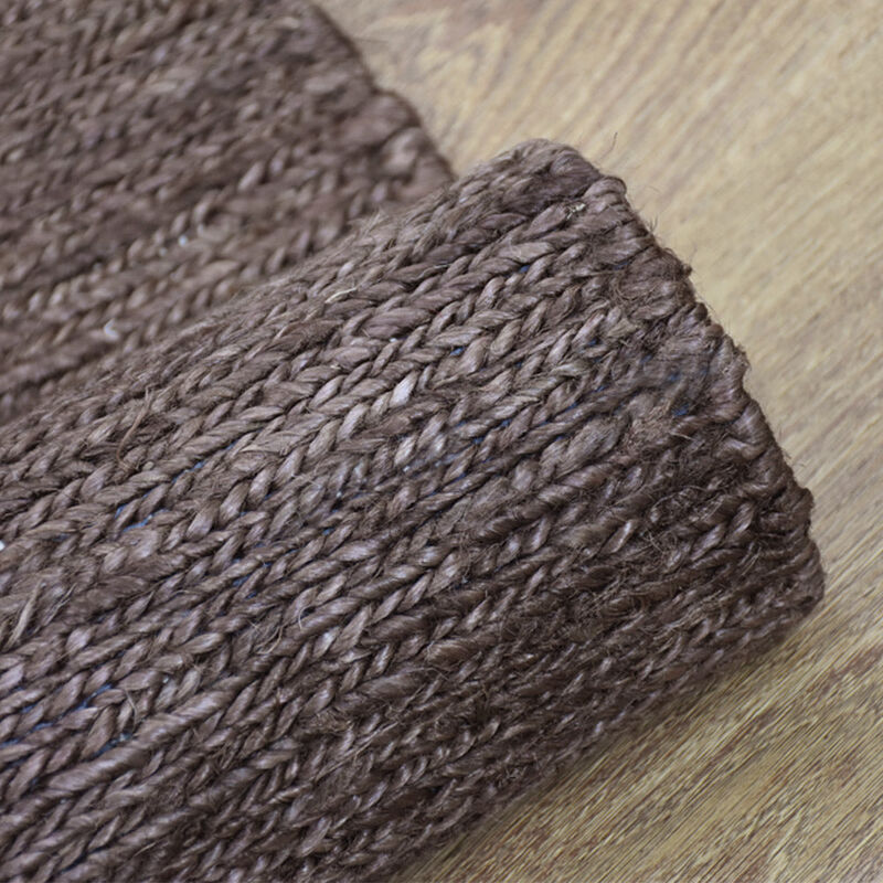 HAND KNOTTED SUMAK JUTE ECO-FRIENDLY Solid AREA RUGS - Rectangle Shape, Solid Plain, High Pile, Natural Fiber, Outdoor Indoor Handmade Area Rugs for Living Room (J00010) image number 7