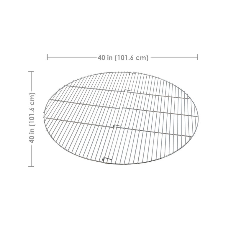 Sunnydaze Chrome Plated Metal Folding Fire Pit Cooking Grate