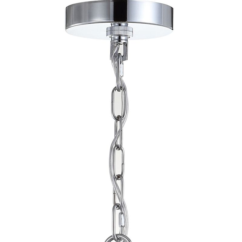 Reese Metal/Crystal LED Adjustable Drop Chandelier