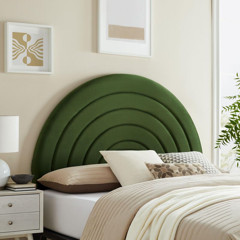Solana Arched Performance Velvet King Headboard image number 1