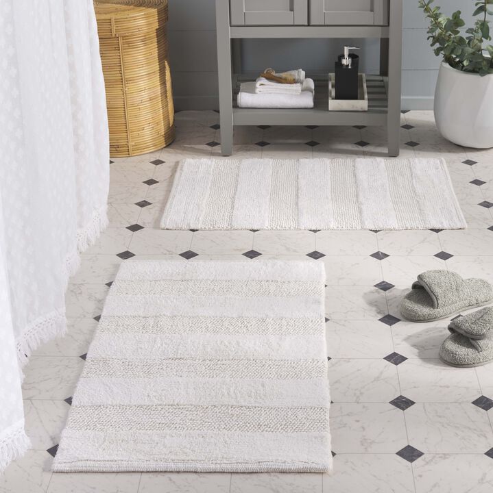 Harper Textured Striated PMB901 Set of 2 Bathmat