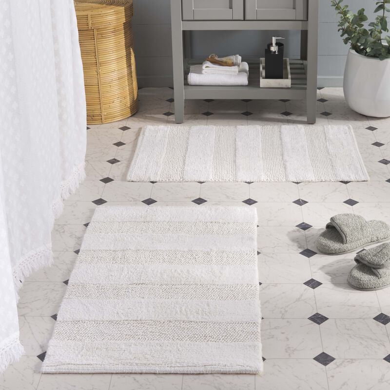 Harper Textured Striated PMB901 Set of 2 Bathmat image number 1