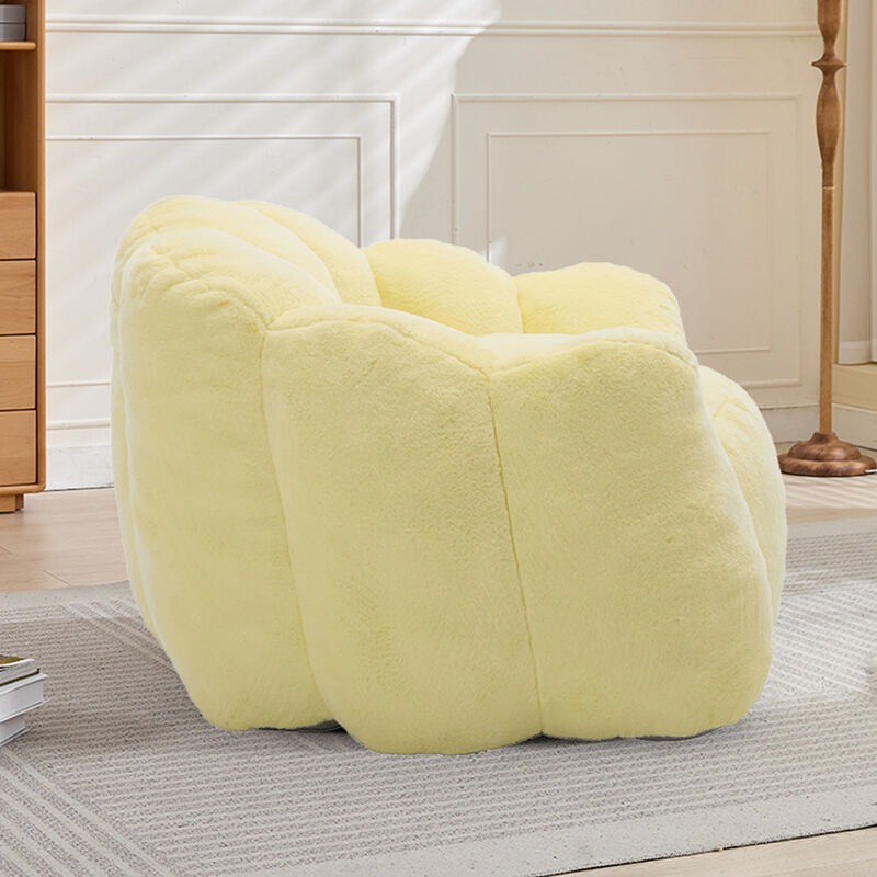 GOODSILO Ergonomic Memory Foam Bean Bag Sofa Chair with Pull Ring for Easy Mobility and Relaxation image number 4
