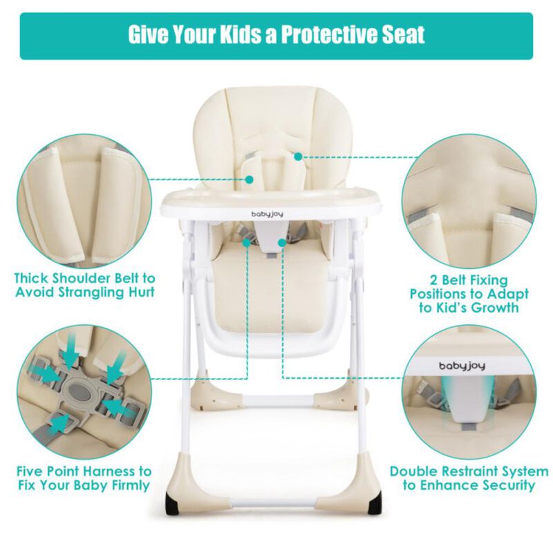 Hivvago 3-In-1 Convertible Baby High Chair for Toddlers