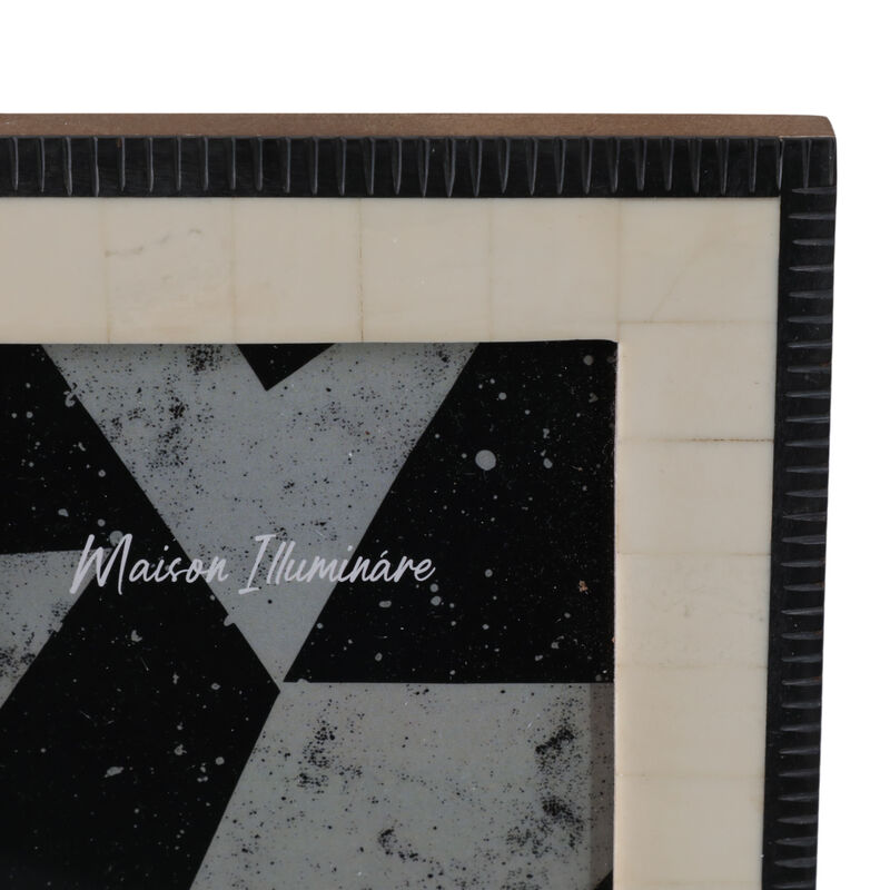 5x7" Etched Border Photo Frame, Ivory/ Black image number 5