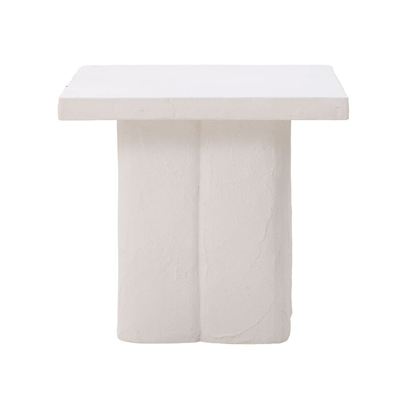 Tov Furniture Kayla Concrete Side Table (White) image number 2