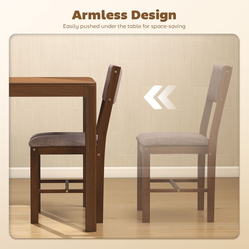 Hivvago Modern Dining Chairs Set of 4 with Linen Fabric image number 5