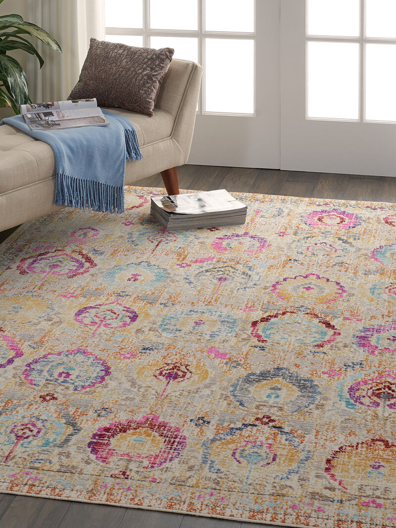 Vintage Kashan VKA04 Ivory/Multicolor 4' x 6' Rug