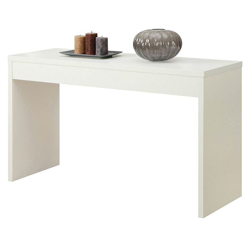 Hivvago White Sofa Table Modern Entryway Living Room Console Table