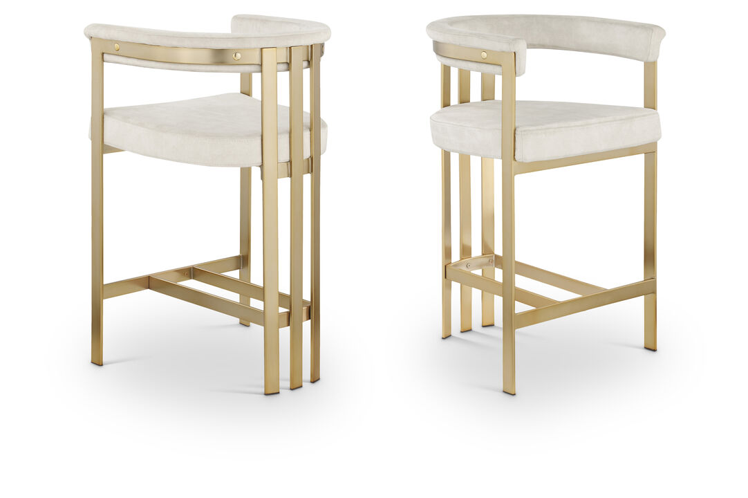 Meridian Furniture Marcello Velvet Counter Stool, Set of 2