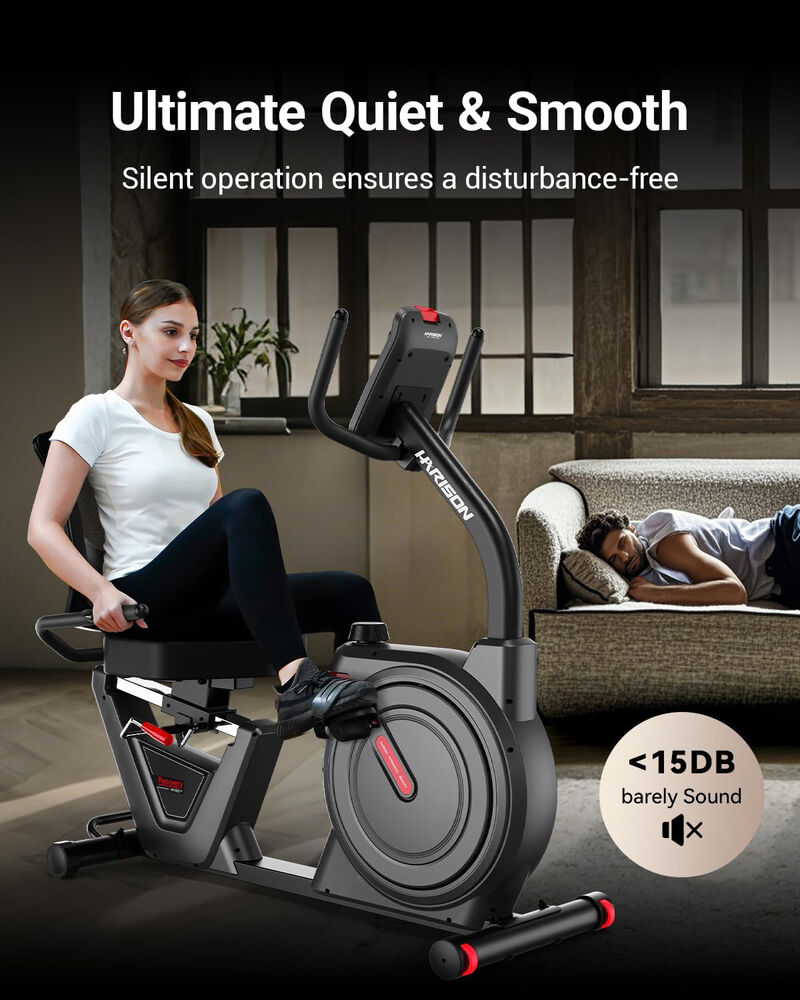 HARISON Semi Commercial Magnetic Recumbent Exercise Bike 450LB Capacity for Seniors Adults (HR-B51) image number 3