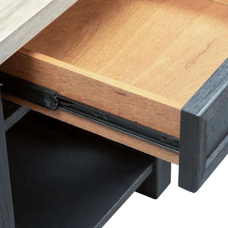 Liberty Furniture Heatherbrook Drawer End Table in Charcoal image number 6