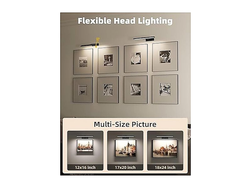 Light Wall Built In 4800mAh Rechargeable Wireless Battery Lights 16 Inch Remote image number 3