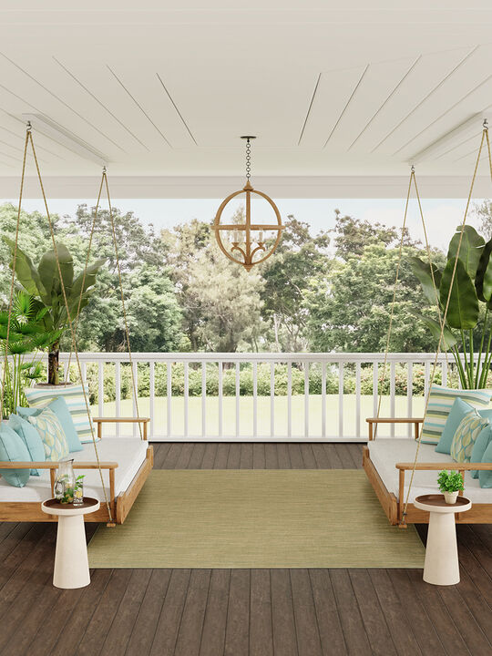 Nourison Essentials NRE01 Green/Gold 9' x 12' Rug