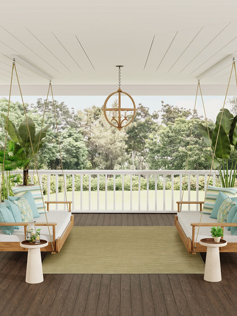 Nourison Essentials NRE01 Green/Gold 9' x 12' Rug