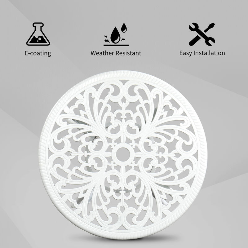 Phoenix Cast Aluminum Round Table for Patio Backyard and Poolside