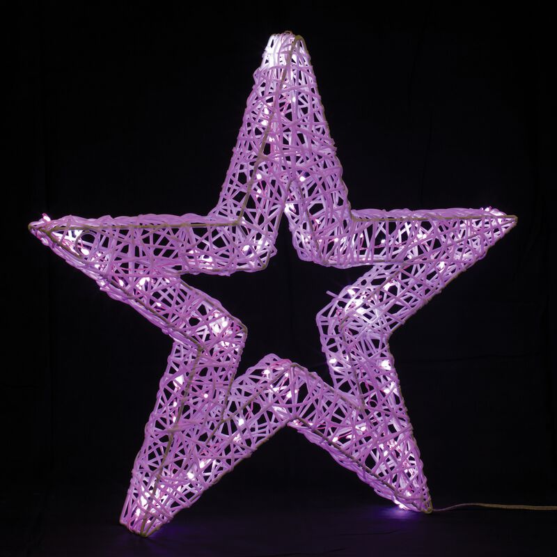 Multicolor LED Christmas Star &ndash; Battery Operated Light-Up Tree Topper or Wall Decor with Brilliant Color Display