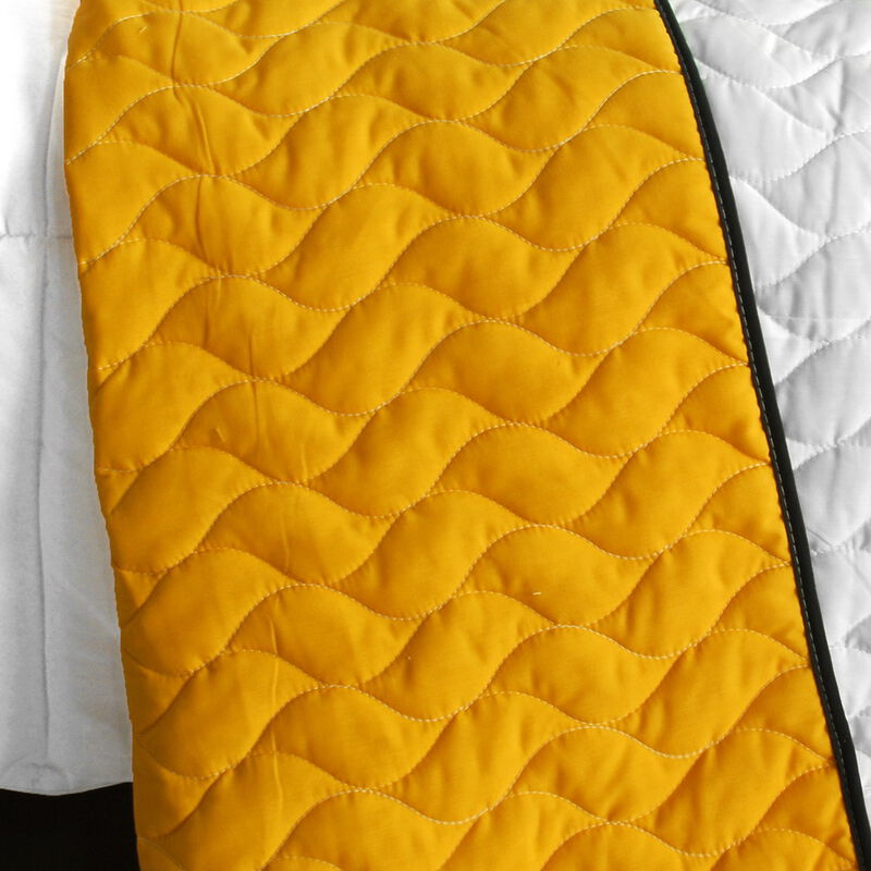 Vermicelli Quilted Geometric Quilt Set Tetris C Style for Full Beds image number 3