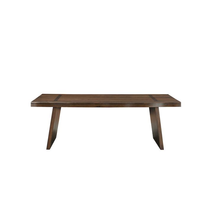 Taran Designs Elyria 86 Live Edge Solid Wood Double Pedestal Dining Table