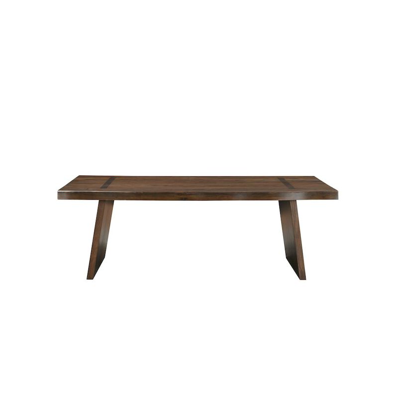 Taran Designs Elyria 86 Live Edge Solid Wood Double Pedestal Dining Table