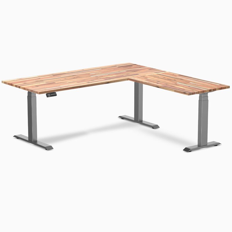Desky Softwood L-Shape Sit Stand Desk image number 0