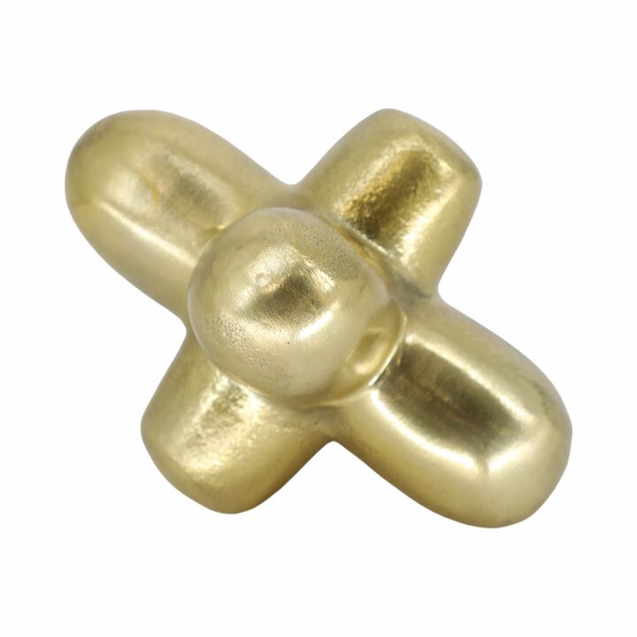 Metal 6" Geometric Orb, Gold