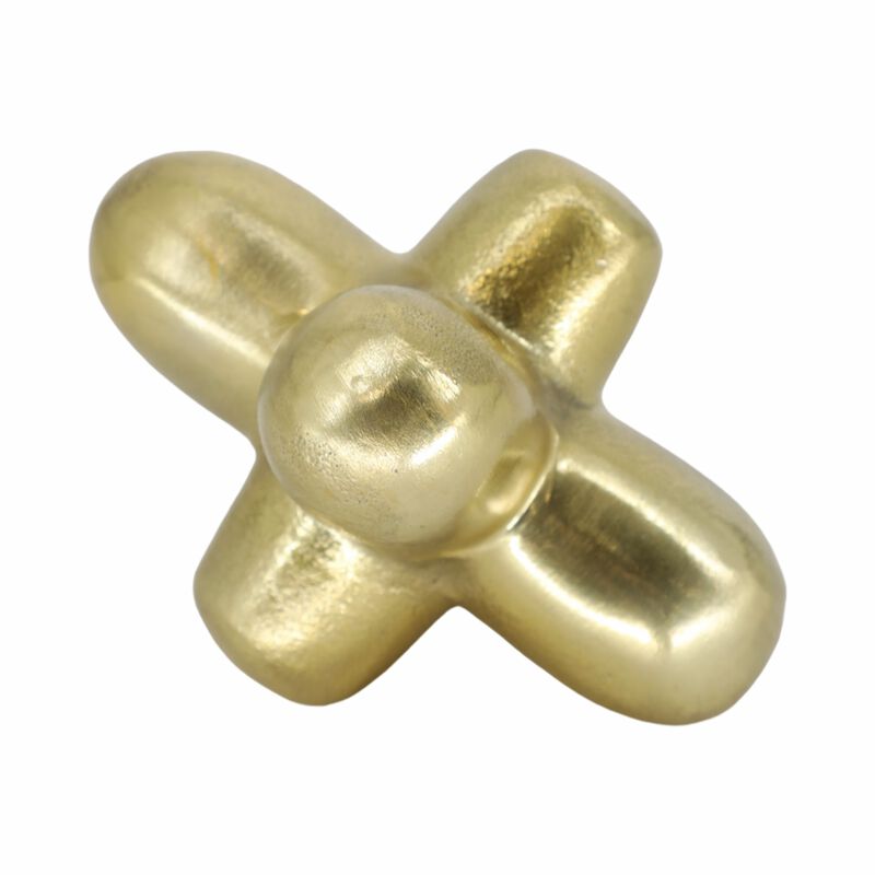 Metal 6" Geometric Orb, Gold image number 1
