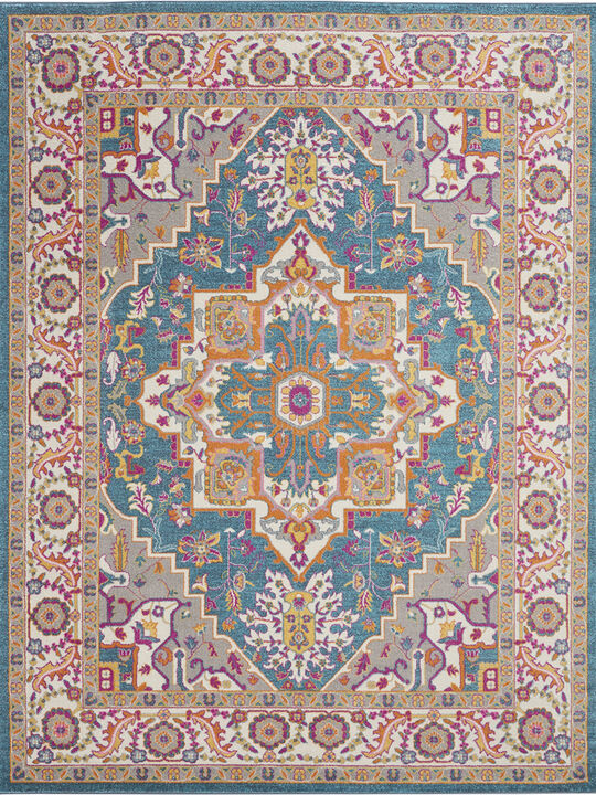 Passion PSN20 Teal/Multicolor 9' x 12' Rug