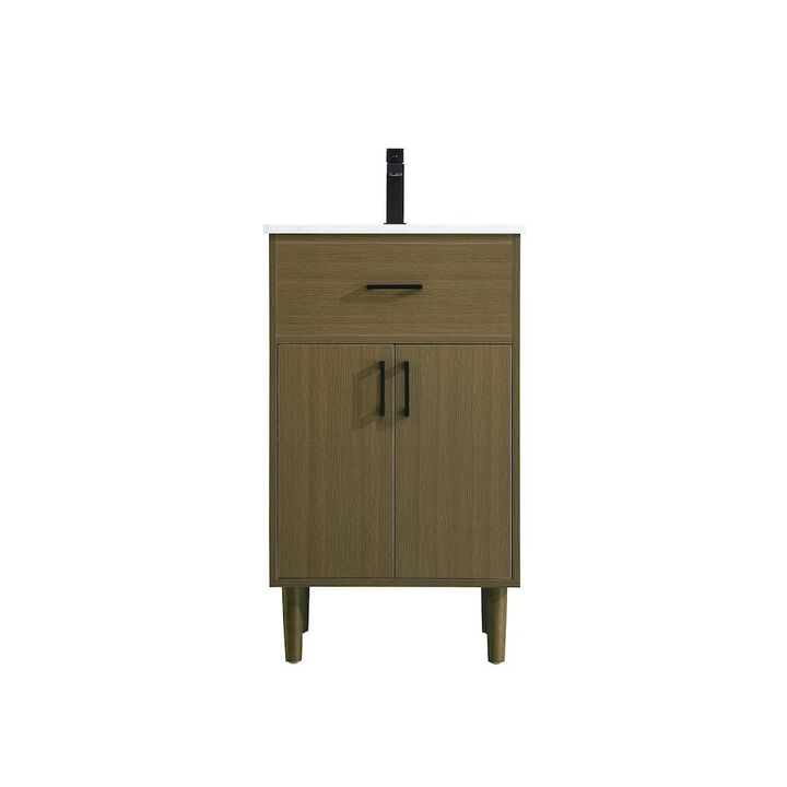 Elegant Kitchen and Bath Chandler 20 Inch Single Bathroom Vanity In Chestnut Brown