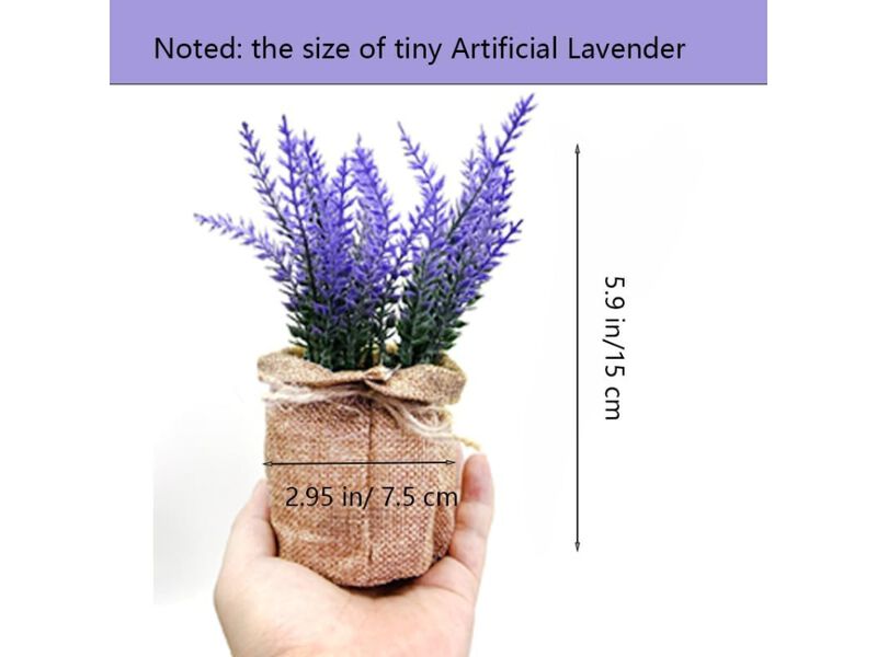 1 Pack Lavender Artificial Flower Stems Outdoor Vase Filler image number 2