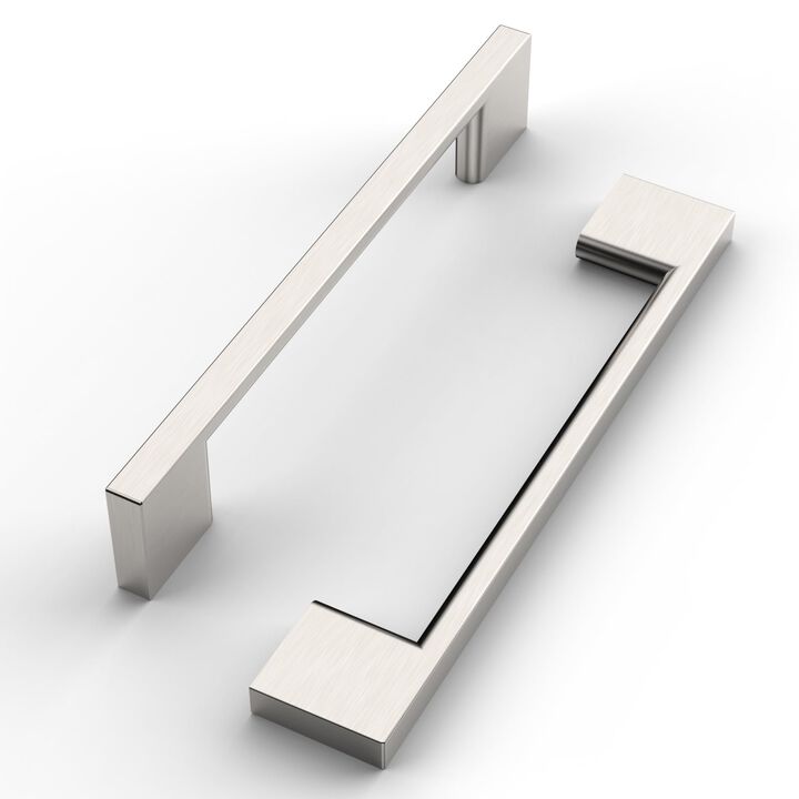 FILTA 10 Pack 5 Inch(128mm) Hole Centers Brushed Nickel Cabinet Pulls,Stylish Satin Nickel Cabinet Pulls Zinc Alloy Cabinet Hard