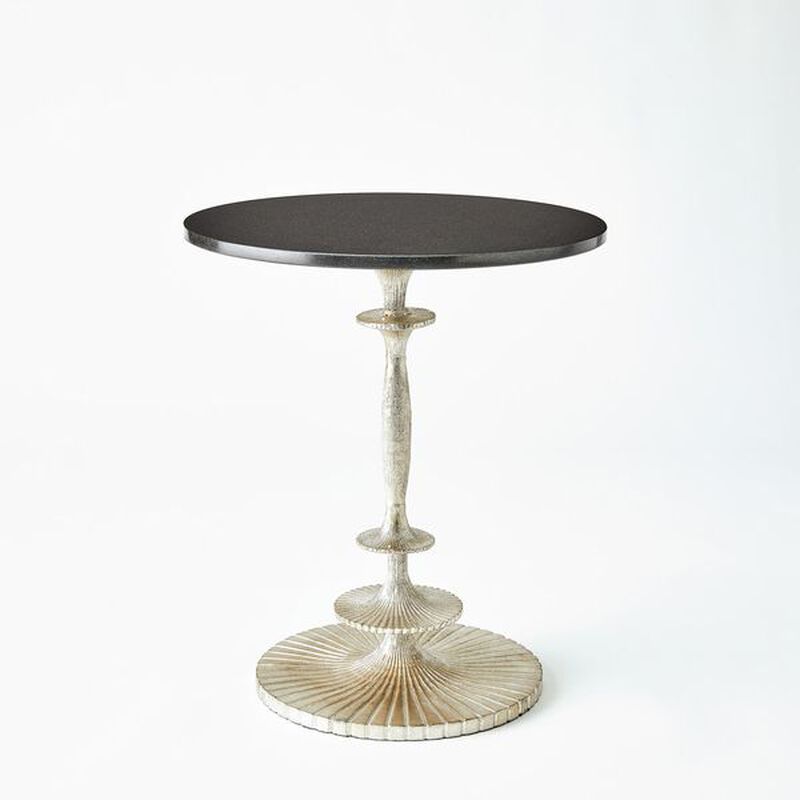 Fluted Side Table- Silver