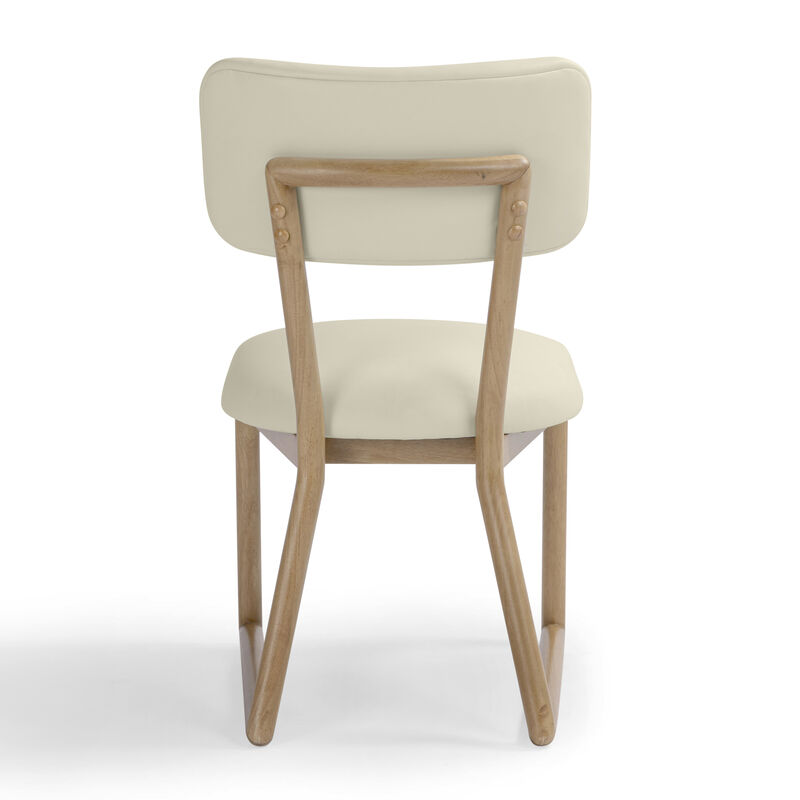 Bobbie Cream Vegan Leather Dining Chair image number 4
