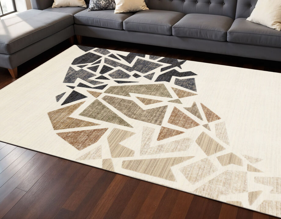 HomeRoots Abstract Area Rug