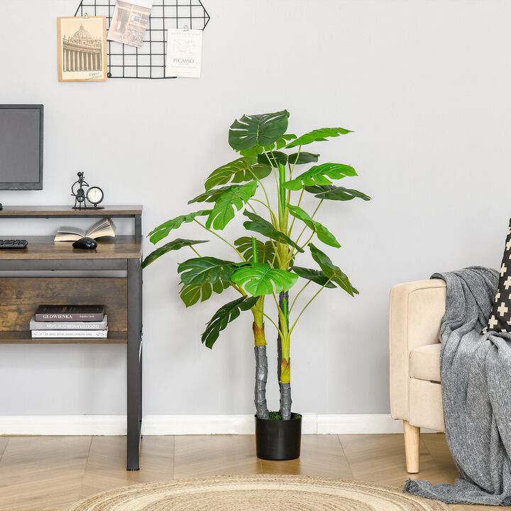 4ft Artificial Monstera Tree, Faux Decorative Plant in Nursery Pot for Indoor or Outdoor DÃ©cor