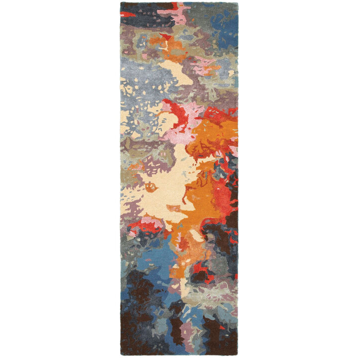 HomeRoots Abstract Hand Tufted Runner Rug